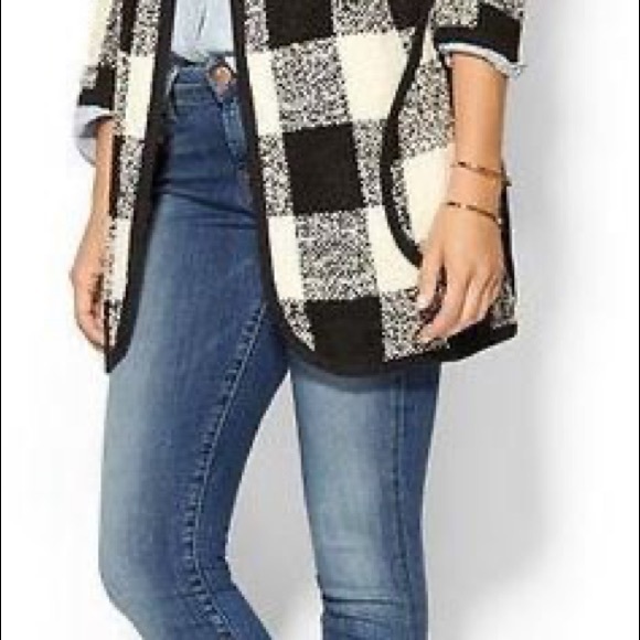 JOA Buffalo plaid teddy coat - Picture 2 of 6